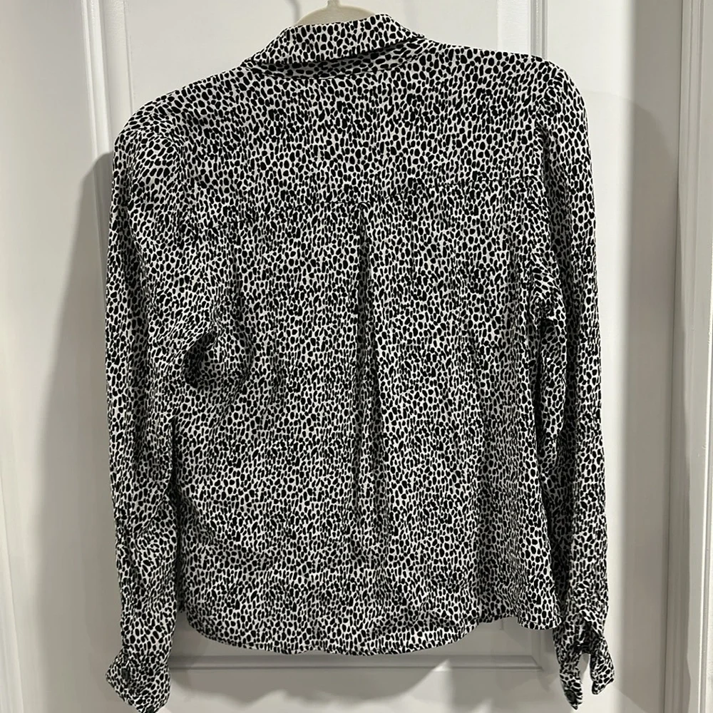 NWT Frank and Oak Womens Animal Print Blouse - Picture 5 of 5